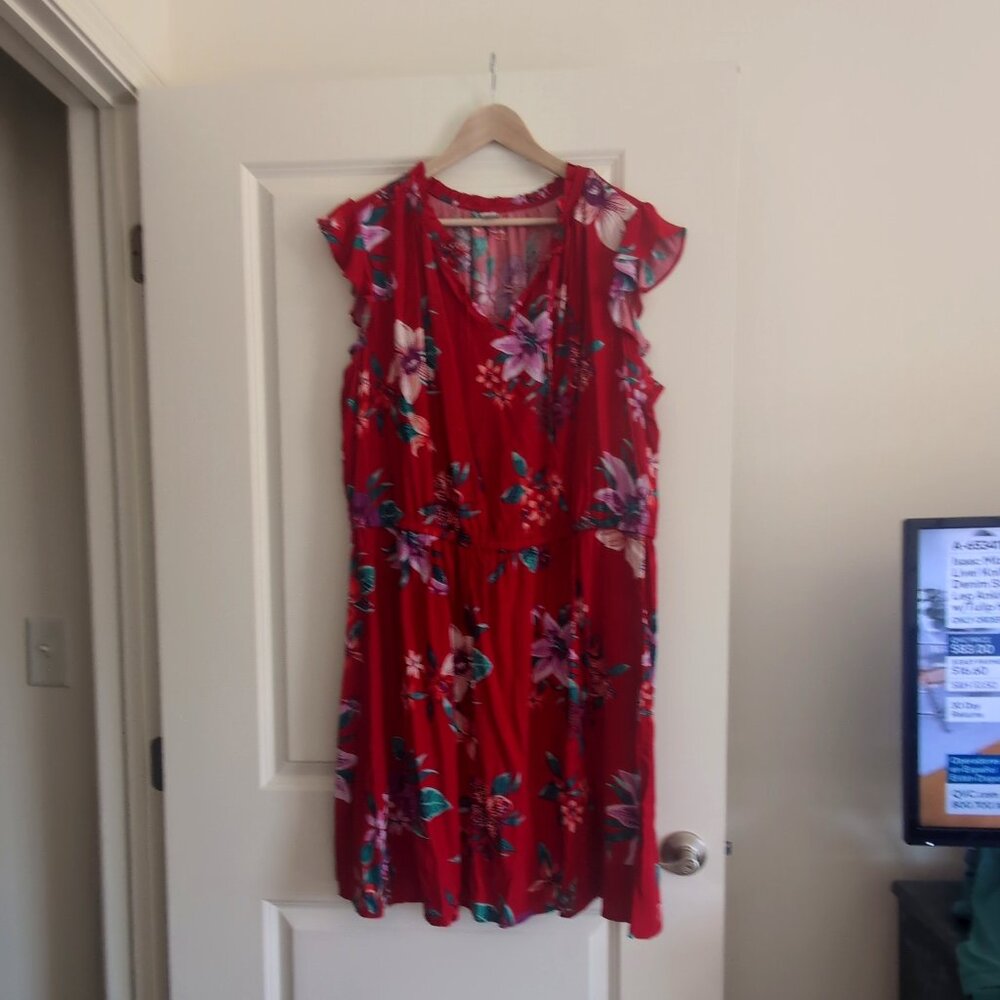 Red Hibiscus dress